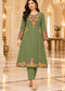 Embroidered A-Line Kurta Set