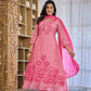 Premium Mul Chanderi Appliqué & Mirror Work Kurta Set with Dupatta