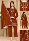 Floral Embroidered 3-Piece Suit Set with Dupatta for Women
