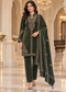 Corduroy Velvet Embroidered 3-Piece Winter Suit Set with Dupatta