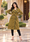 Double-Breasted Belted Long Trench Coat for Women