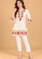 Multicolour Floral Embroidered Short Kurti for Women