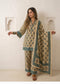 Rustic Olive ,Lime green , with rich teal  Handblock Suit Set