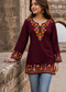 Mehendi Green Floral Embroidered Short Kurti for Women