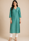 Women’s Mauve Purple Embroidered Straight Kurta