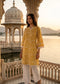 Ivory Brown Printed Kurta with Cream Palazzo Set for Women | Elegant Cotton Ethnic Co-Ord Set