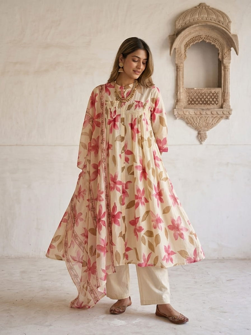 Blush Bloom , Sunshine Meadow , Blue Mist Floral kurta sets.