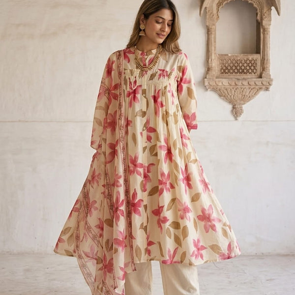 Blush Bloom , Sunshine Meadow , Blue Mist Floral kurta sets.