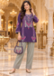 Mustard Yellow Embroidered Short Kurta with Bottle Green Pants Co-Ord Set |