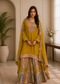 Women’s Charcoal Grey Embroidered Kurta with Printed Sharara & Dupatta | Designer Festive Ethnic Suit Set