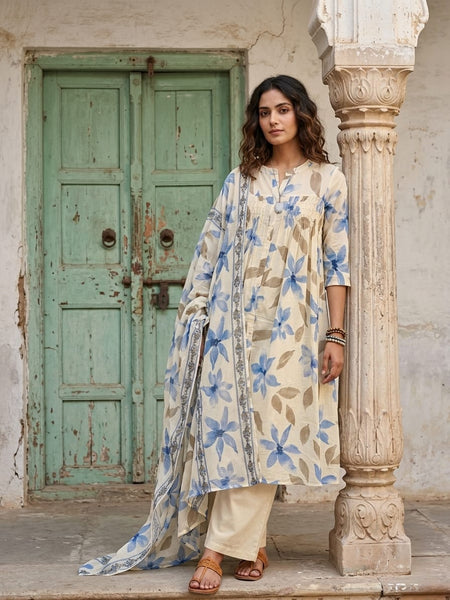 Blush Bloom , Sunshine Meadow , Blue Mist Floral kurta sets.