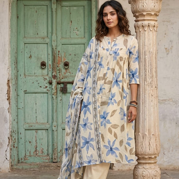 Blush Bloom , Sunshine Meadow , Blue Mist Floral kurta sets.