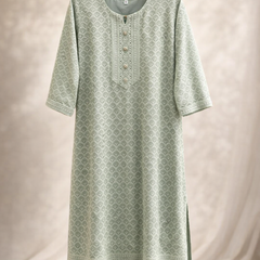 Elegant Printed Straight Kurta with Intricate Neck Detailing for Women | Casual & Daily Wear