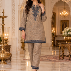 Karachi Wool Heritage Print Winter Co-ord Set