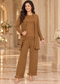Ruffle Detail 3-Piece Knitted Winter Co-ord Set for Women