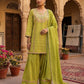 Women’s Baby Pink Embroidered Kurta Palazzo Set with Dupatta | Festive Ethnic Suit