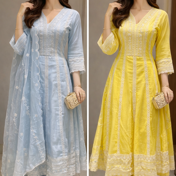 Mulson Pastel Elegance Anarkali Set