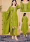 Floral Embroidered Kurta Pant Dupatta Set