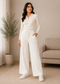 Women’s Cable Knit Wide-Leg Winter Lower | Premium Knitted Warm Pants