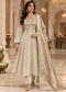 Wool Anarkali Suit Set with Gold Dupatta