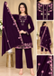 Floral Embroidered 3-Piece Suit Set with Dupatta for Women