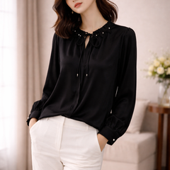 Pearl Tie-Neck Top