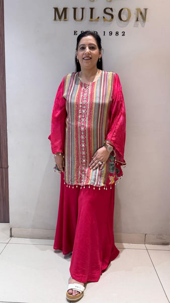Kurta Palazzo Set with Dupatta
