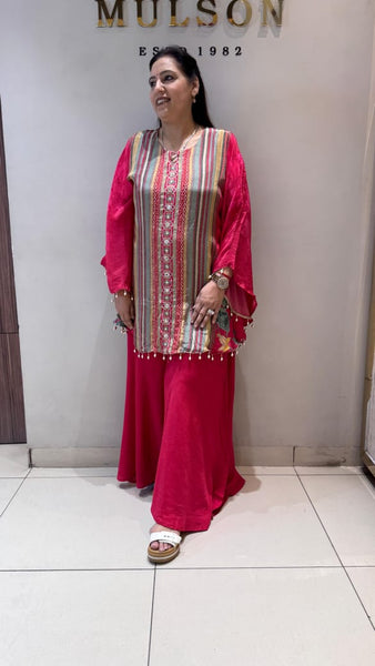 Kurta Palazzo Set with Dupatta