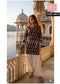 Dusty Pink Embroidered Kurta with Cream Palazzo Set for Women | Elegant Ethnic Wear