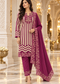 Embroidered Striped Winter 3-Piece Suit Set with Dupatta