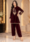 Emerald Noor Embroidered Velvet Co-ord Set