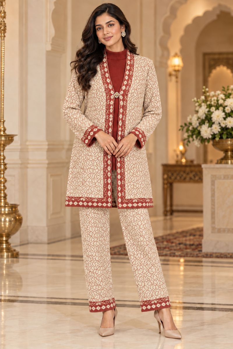 Knit Co-ord Set with Longline Cardigan