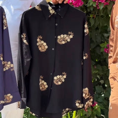 Mulson Mocha Bloom Embroidered Co-ord Set for Women | Premium Floral Printed Co-Ord Set