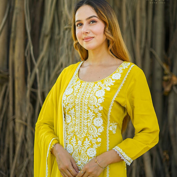 Mulson Sunshine Chikankari Set