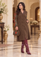Floral Embroidered Long Winter Coat