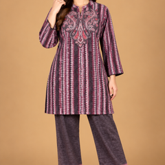Karachi Wool Paisley Printed Winter Co-ord Set