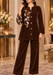 Corduroy Velvet Embroidered Co-ord Set