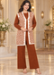Checkered Long Shrug 3-Piece Knitted Co-ord Set for Women