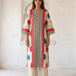 Mulson Ivory Leaf Stripe Kurta Set