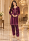 Velvet Embroidered Co-ord Set