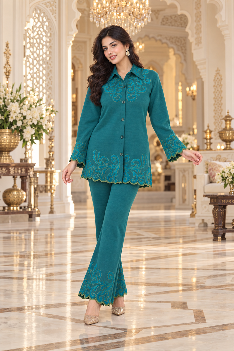 Tonal Embroidered Co-ord Set