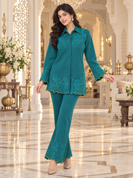 Tonal Embroidered Co-ord Set