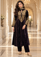 Velvet Zari Embroidered A-Line Suit Set