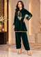 Emerald Noor Embroidered Velvet Co-ord Set