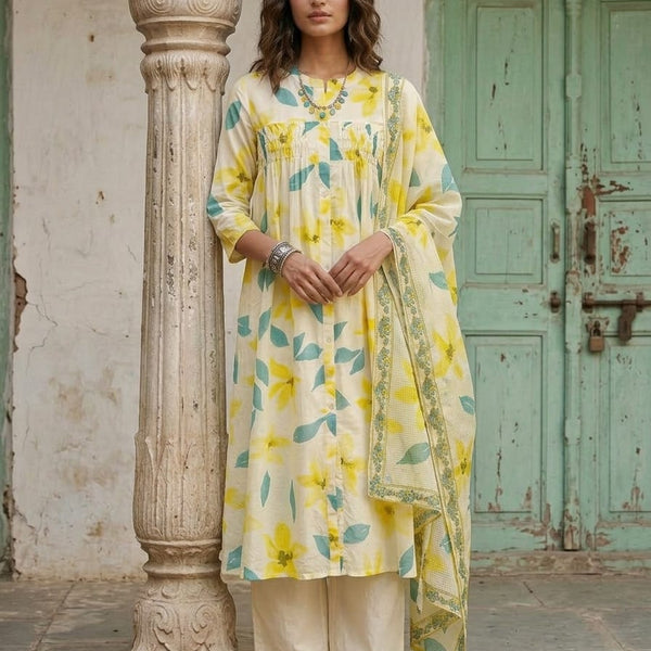 Blush Bloom , Sunshine Meadow , Blue Mist Floral kurta sets.
