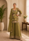 Women’s Grey Floral Printed Kurta with Embellished Sharara & Net Dupatta | Designer Festive Ethnic Suit Set