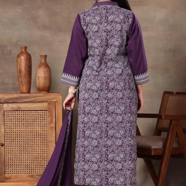 Earthy Cocoa Elegance , olive heritage , Royal plum Suit Set.