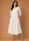 Women’s Sky Blue Button-Down A-Line Maxi Dress with Pockets | Casual Cotton Dress for Women