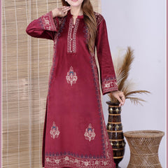 Step into elegance with our Sweetheens Exclusive Crafted from premium velvet fabric, this ensemble radiates royal sophistication and comfort. Adorned with intricate hand embroidery along the neckline, sleeves, and hem, every detail reflects