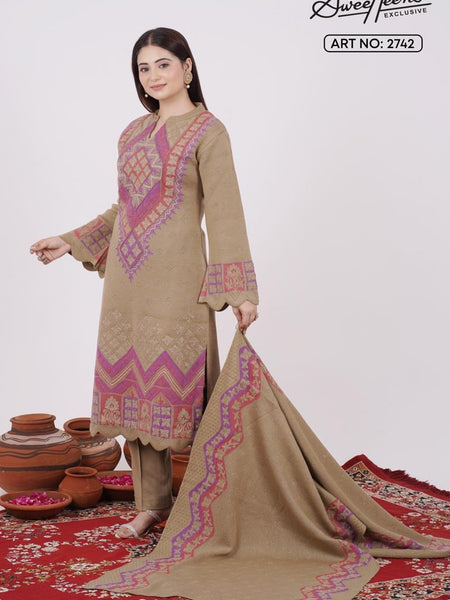 Add a touch of graceful charm to your winter wardrobe with this beautifully embroidered woollen kurti. Designed in an elegant base with intricate embroidery, this piece brings heritage craft together with